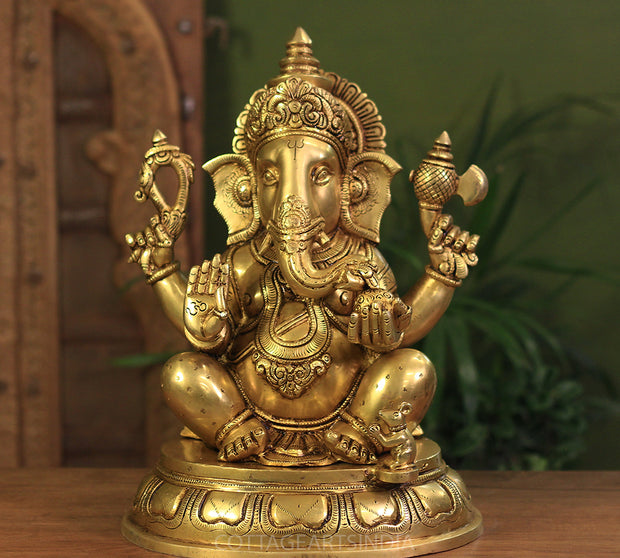 Brass Ganesh 14" Superfine