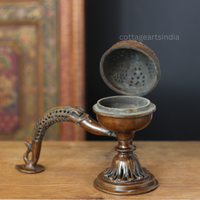 Brass Round Dhoop Dani Antique Finish