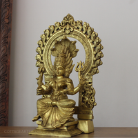 Brass Mariamman Statue With Prabhawali 17"