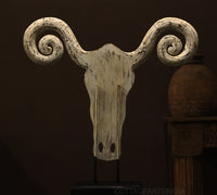 Wooden Horned Sculpture