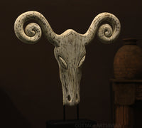 Wooden Horned Sculpture