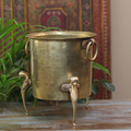 Brass Vintage Carved Planter