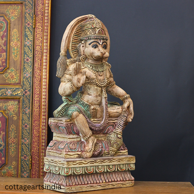 Wooden Hanuman 25"