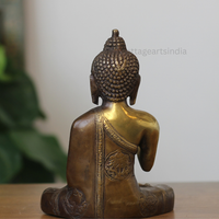Handcrafted Brass Blessing Buddha Idol – Seated Buddha Statue