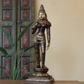Handcrafted Uma Parvati Sculpture 27" | Chola Inspired South Indian Goddess Statue