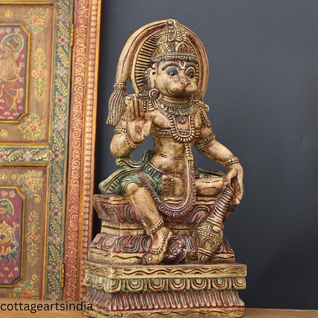 Wooden Hanuman 25"