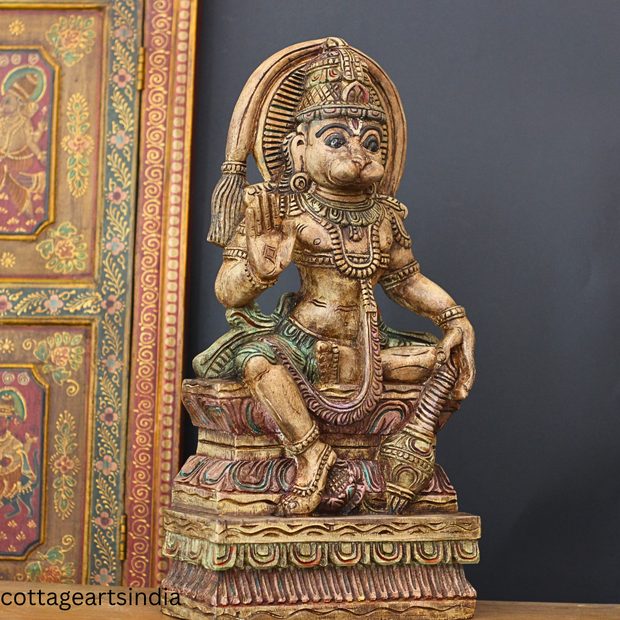 Wooden Hanuman 25"