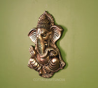 Brass Ganesha Face for Main Door Wall Hanging