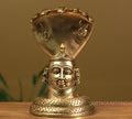 Brass Superfine Shiva Head with Naga