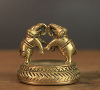 Brass Twin Elephant Foot Scrubber