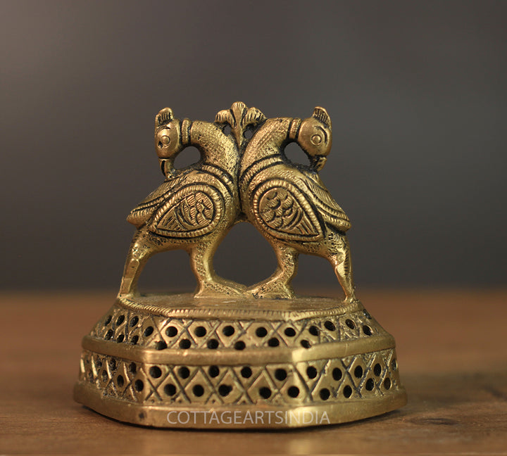 Brass Twin Peacock Foot Massager