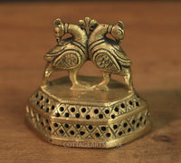 Brass Twin Peacock Foot Massager