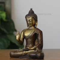 Handcrafted Brass Blessing Buddha Idol – Seated Buddha Statue