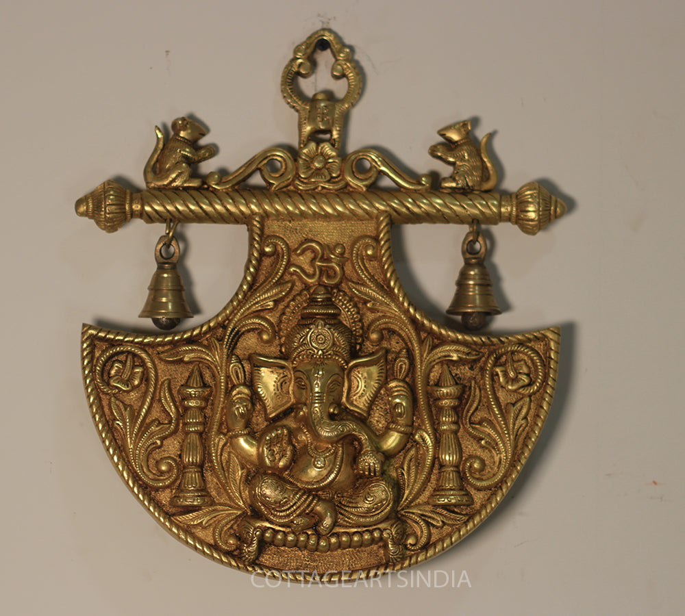 Heavy Brass Ganesh Wall Decor