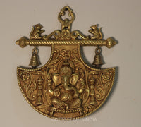 Heavy Brass Ganesh Wall Decor