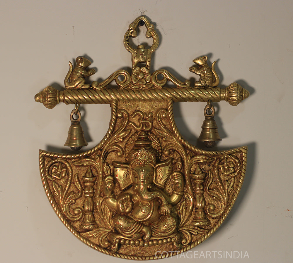 Heavy Brass Ganesh Wall Decor