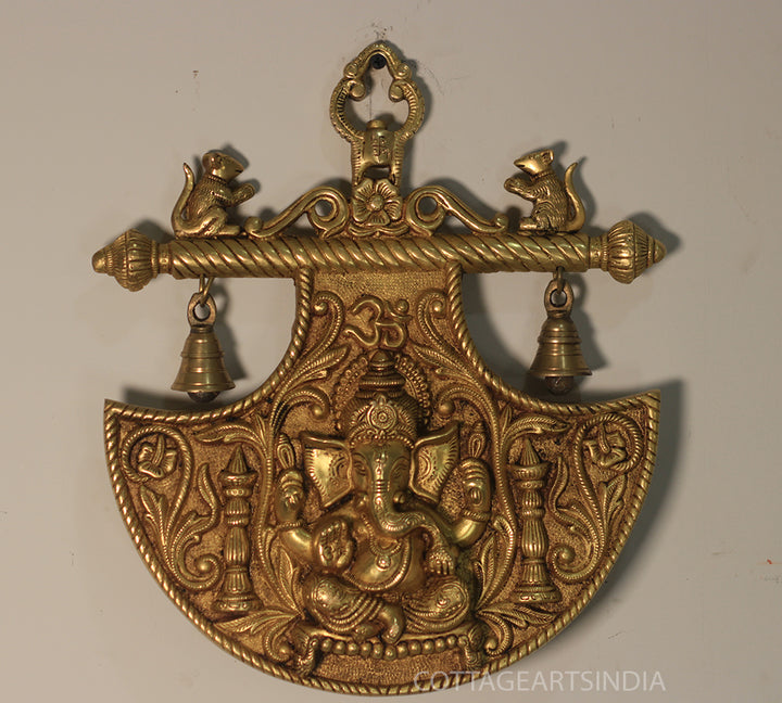 Heavy Brass Ganesh Wall Decor