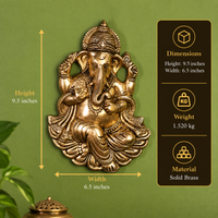 Brass Ganesha Face for Main Door Wall Hanging