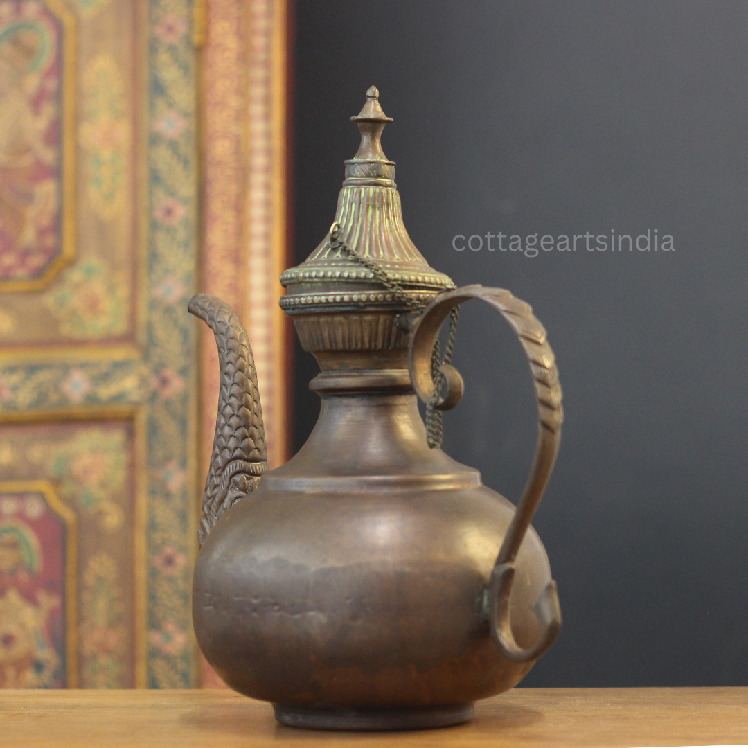 Tibetan Copper Ritual Ewer | Handcrafted Himalayan Decor