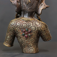 Brass Tara Bust: Filigree by Master Artisan Ram Kumar