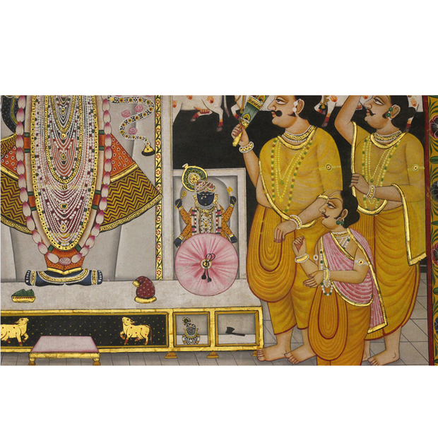 Shrinathji Gau Darshan Pichwai – Nathdwara Painting with Sacred Cows