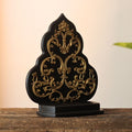 Kirtimukha Throne in Wood & Brass | Handcrafted Decorative Pedestal