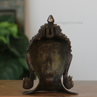 Handcrafted Brass Buddha Head Sculpture