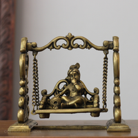 Baby Krishna on Jhula Brass Statue | Handcrafted Bal Gopal Swing Idol
