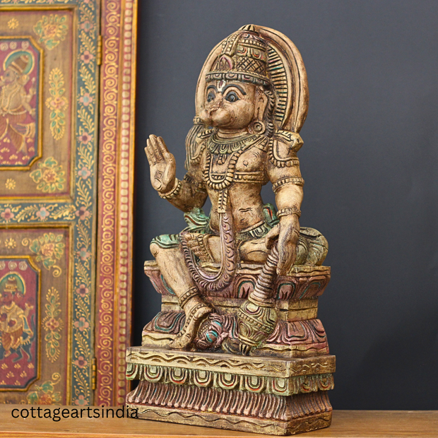Wooden Hanuman 25"