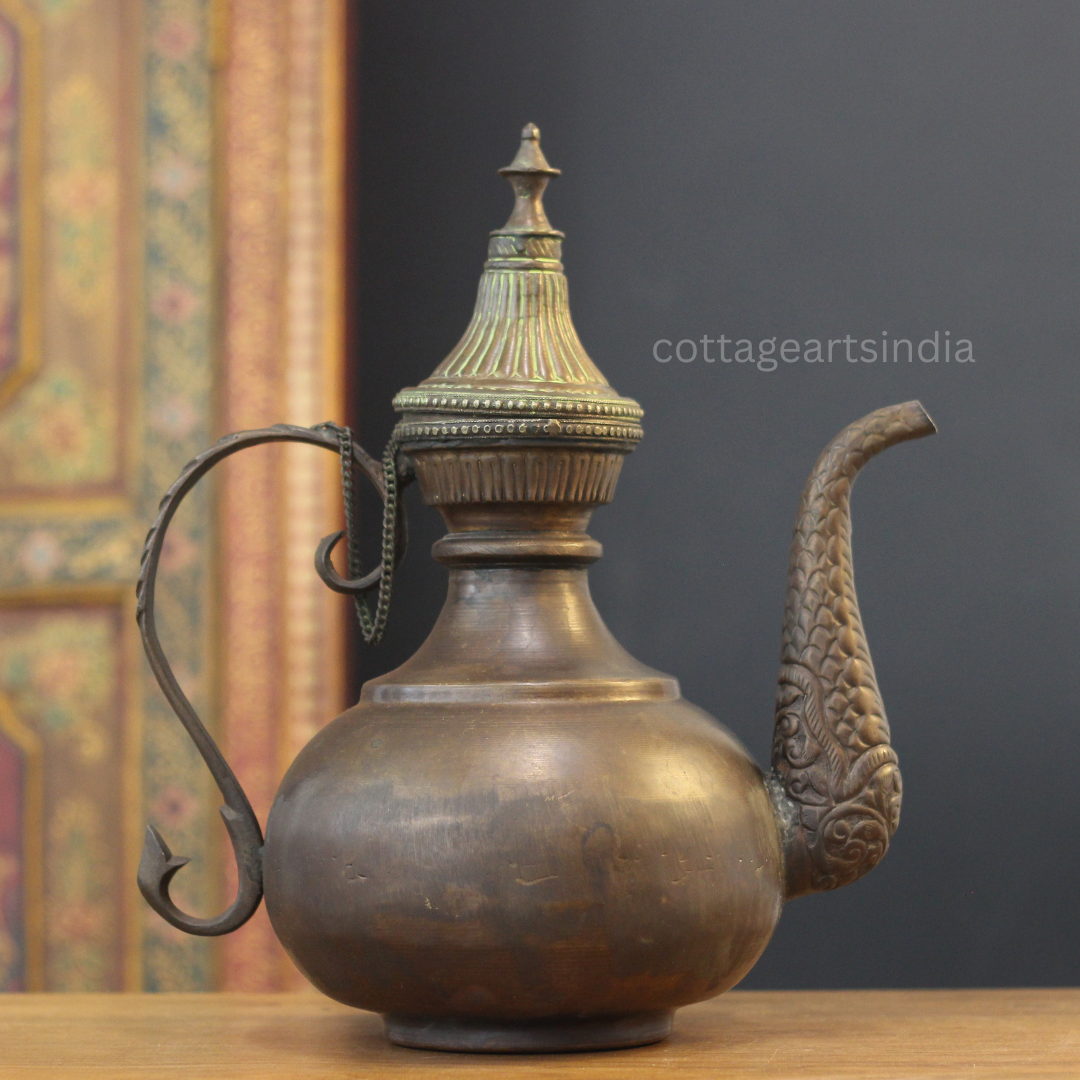 Tibetan Copper Ritual Ewer | Handcrafted Himalayan Decor