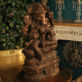 Hand-Carved Wooden Varaha Avatar Statue – Lord Vishnu Boar Incarnation
