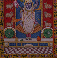 Shrinath ji and Cows Pichwai Painting