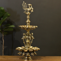 Brass Oil Lamp with Annapakshi