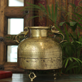 Brass Vintage Carved Planter