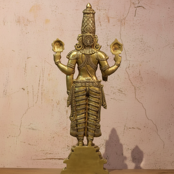 Brass Tirupati Balaji Superfine Carving 34"