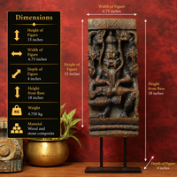 Vintage Wood/ Stone Narsimha