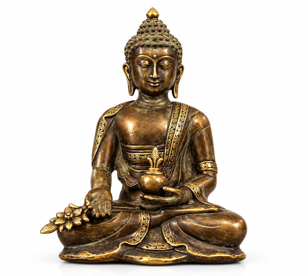 Buddha – The Healer and Enlightened One (Indonesian Bronze Sculpture)