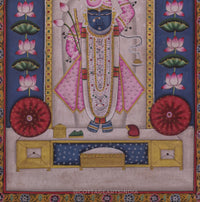 Shreenathji Pichwai Painting With Lotus