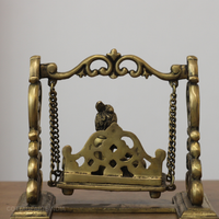 Baby Krishna on Jhula Brass Statue | Handcrafted Bal Gopal Swing Idol