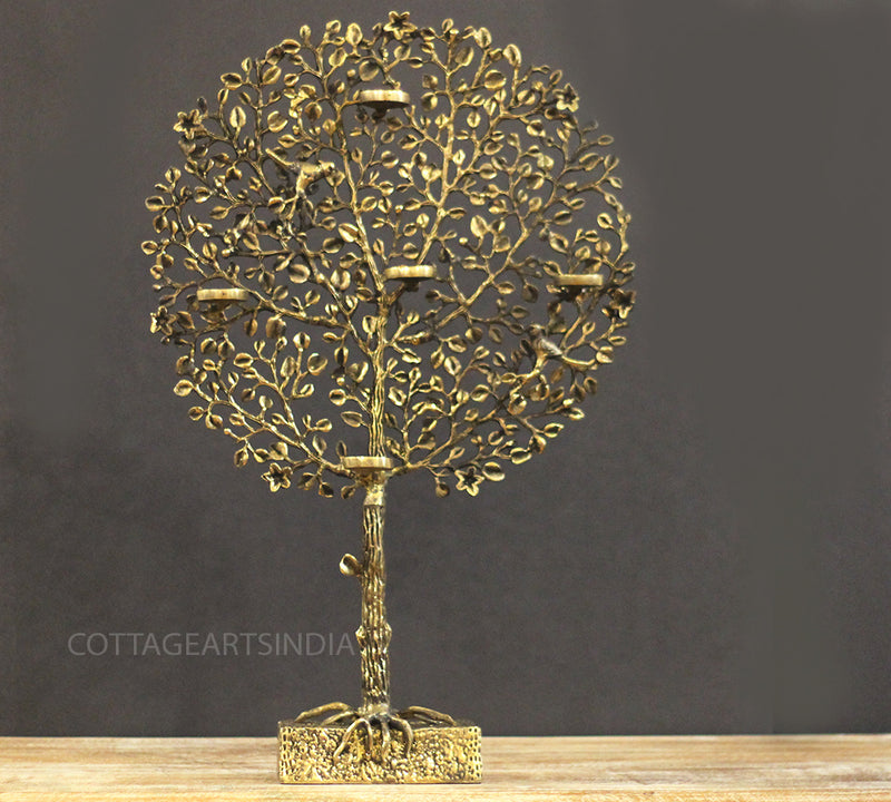 Brass Tree With T Lights