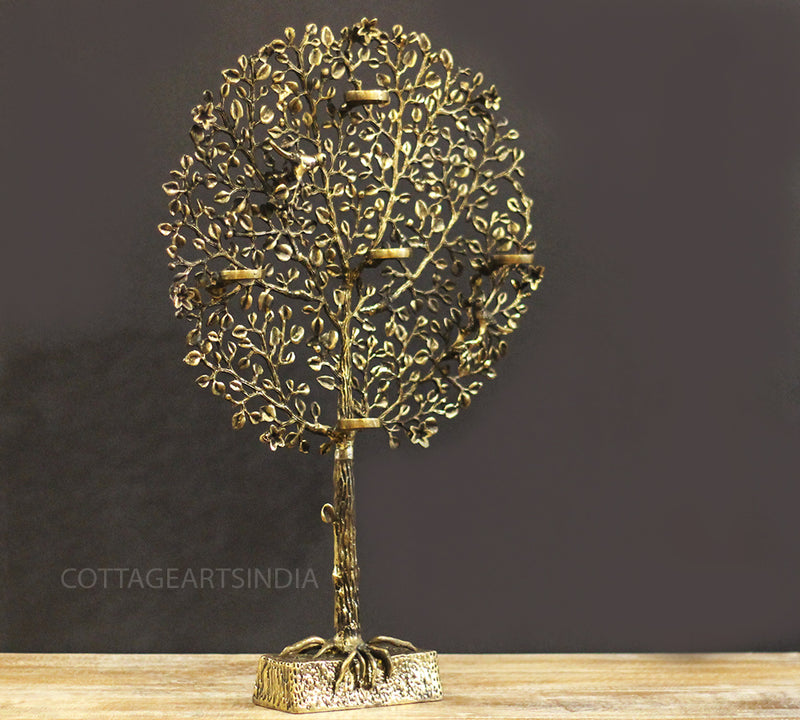 Brass Tree With T Lights