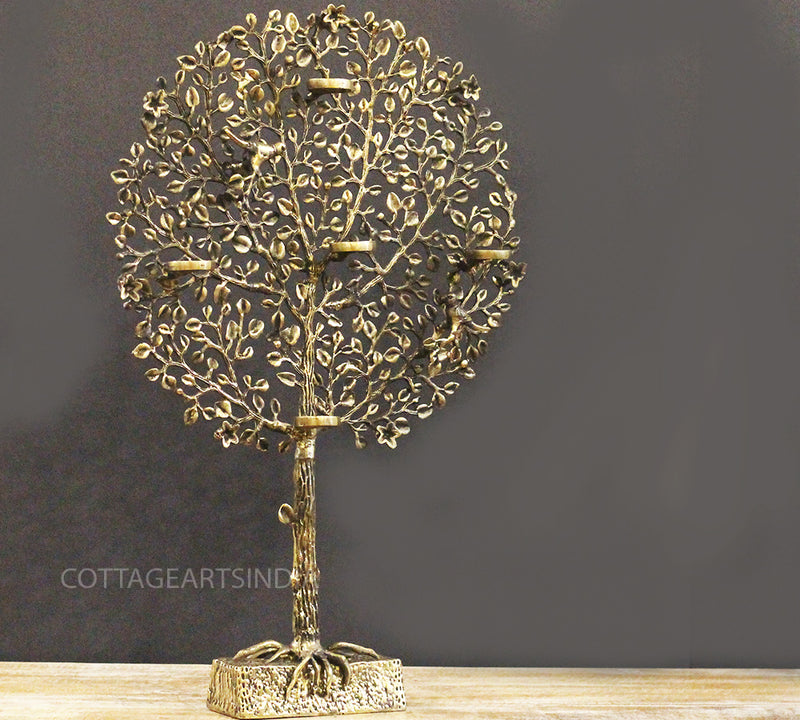 Brass Tree With T Lights