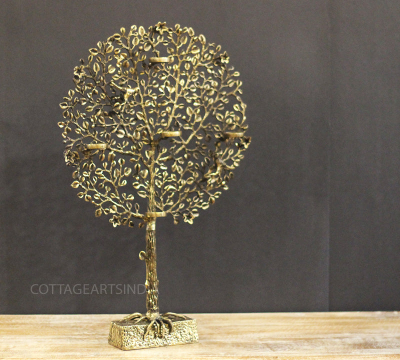 Brass Tree With T Lights