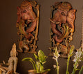 Wooden Elephant Wall Hanging Panel-Pair