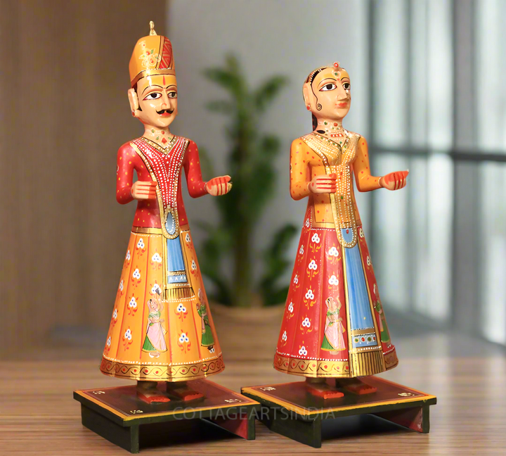 Wooden Gangaur Dolls 20"