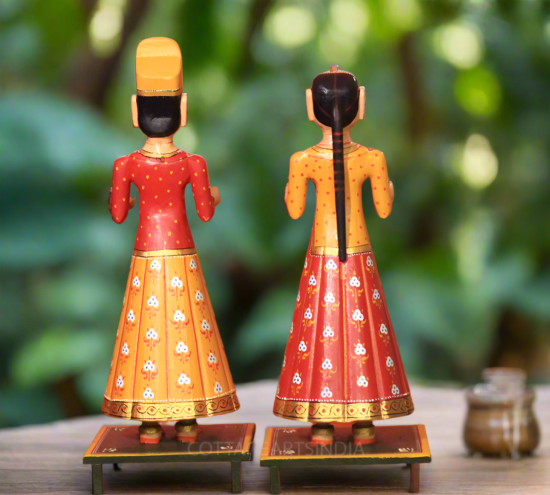 Wooden Gangaur Dolls 20"