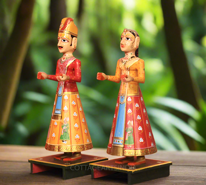 Wooden Gangaur Dolls 20"