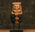 Vintage Wood /Stone Musician Apsara