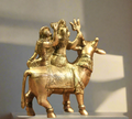 Brass Shiva Parvati on Bull