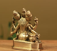 Brass Dattatreya Sitting Posture
